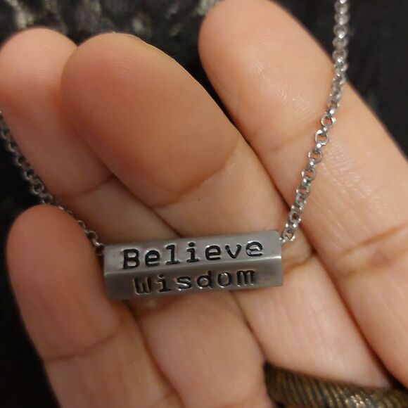 Lia Sophia Inspirational Motivational Rolling Tube Bead Necklace Dream Believe - Picture 3 of 7